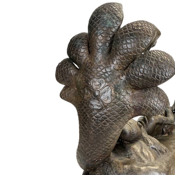 Zware Khmer Vishnu Beeld (12.2 kg) – Beeldhouwkunst, Brass (photo 18 of 19)