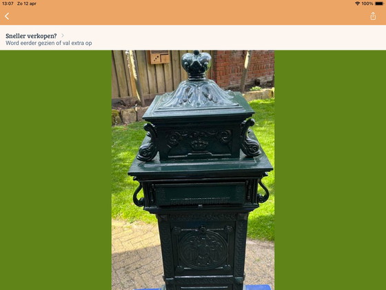 Image 1 of Brievenbus aluminium nostalgisch 