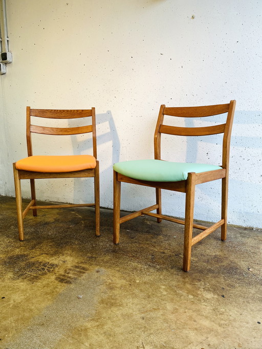 2 x Vintage Teak Dining Chairs 