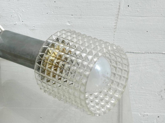 Lampada a sospensione di metà secolo con paralume in vetro testurizzato, anni '60/'70 – Plafoniere, Glass (photo 11 of 13)