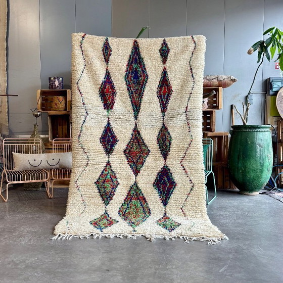 Image 1 of Moroccan Azilal Wool Rug – 145x255 cm – Handwoven Berber Carpet – Boho Abstract Design