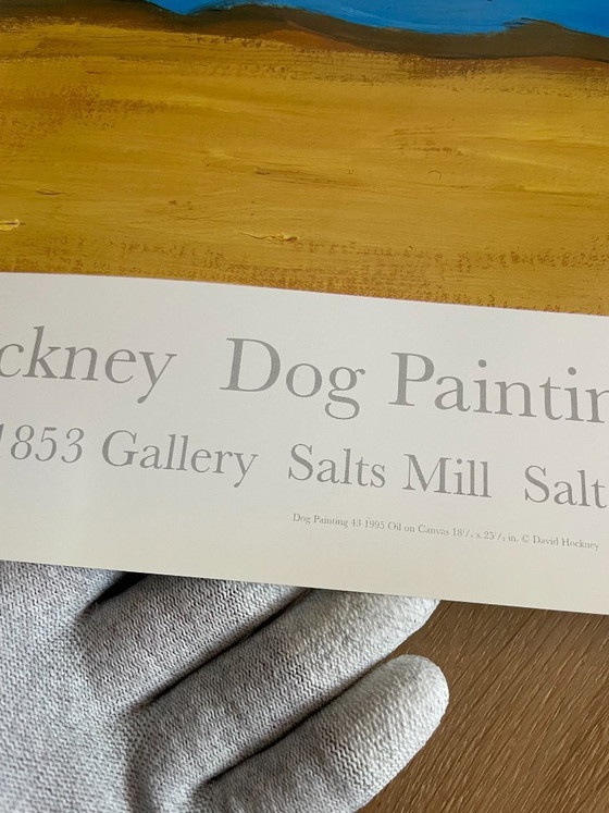 Image 1 of David Hockney,  Dog Paintings 43  Salts Mill 1995. 1853 Gallery Salts Mill Saltaire Yorkshire, copyright David Hockney, Printed 