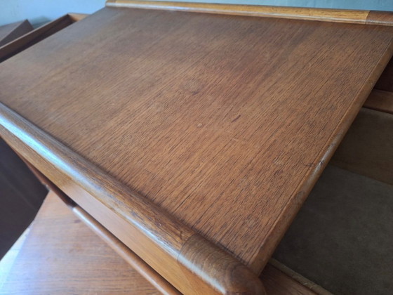 Image 1 of Teak Multifunctional Bar Cart Serving Trolley, Denmark 1960s