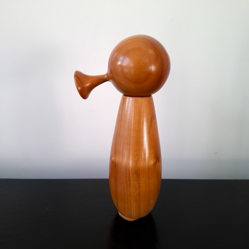 Vintage-Trompetenvogel aus Holz, dänisches Design