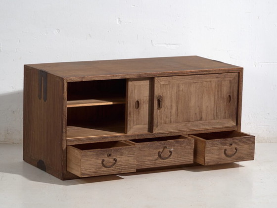 Antique sliding door base cabinet - Taishō / Showa Period (c. ) #9 – Sideboard, Metal (photo 15 of 40)