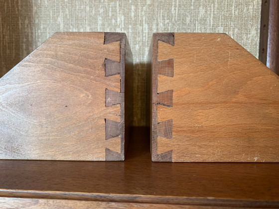 Vintage Wooden Bookends - Art Deco / Amsterdam School – Decorative Objects (photo 4 of 5)
