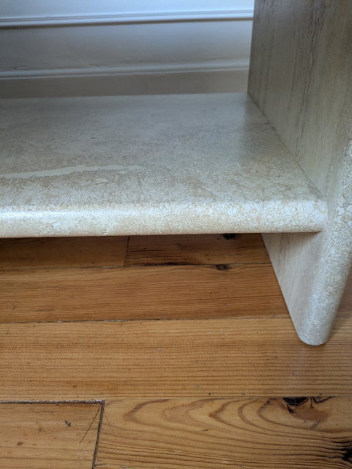 Italienischer Vintage Couchtisch aus Travertin