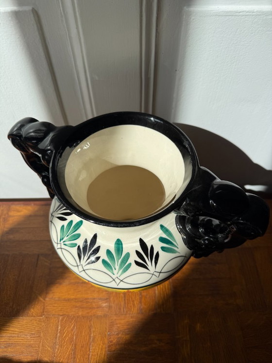 Image 1 of Quimper Keramikvase – handbemalte Dekoration