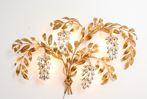 Image 1 of Wall light/wall lamp, 'Pioggia D'oro' by Hans Kögl, Hollywood Regency, Italy, 1970s