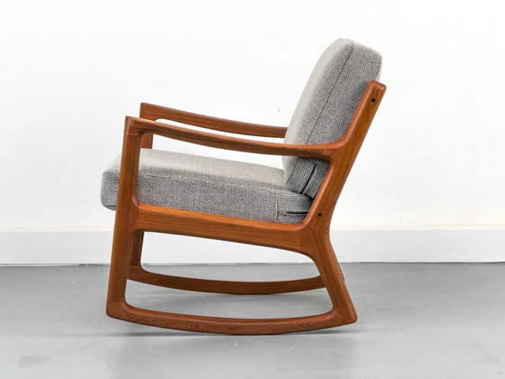Senator Rocking Chair in Teak by Ole Wanscher for Cado, 1974, Wool, Mid Century Modern (photo 25 of 31)