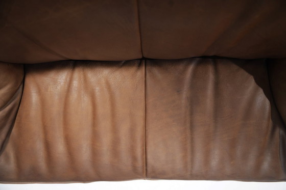 Image 1 of Prachtige vintage Ringo Sofa in leer van Gerard Van Den Berg voor Montis 1979