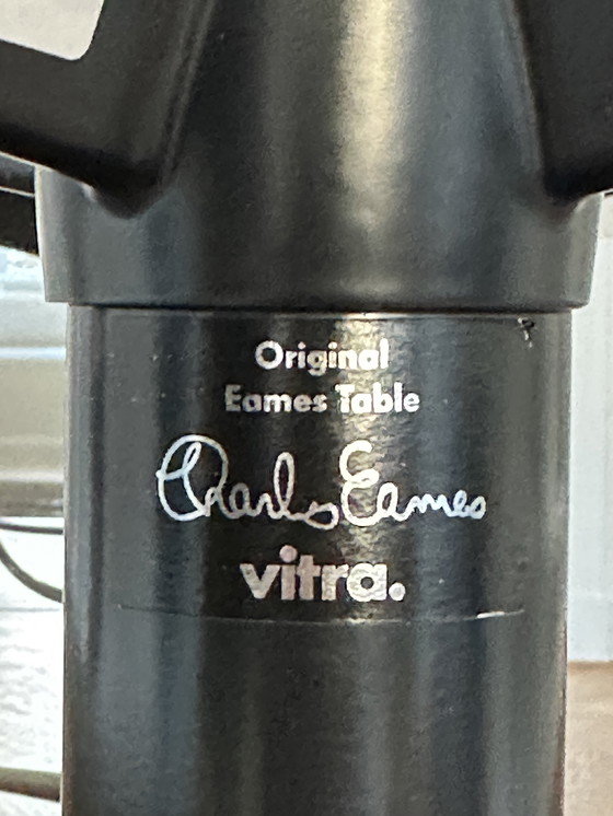 Image 1 of Vitra Eames Segmented Dining Table With 6x Vitra Eames EA107 Chairs