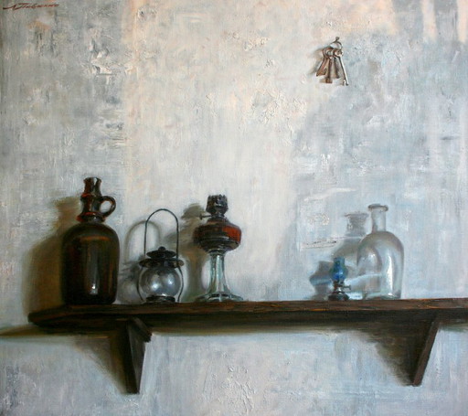 Original Oil Painting Still Life Symbolism From Past