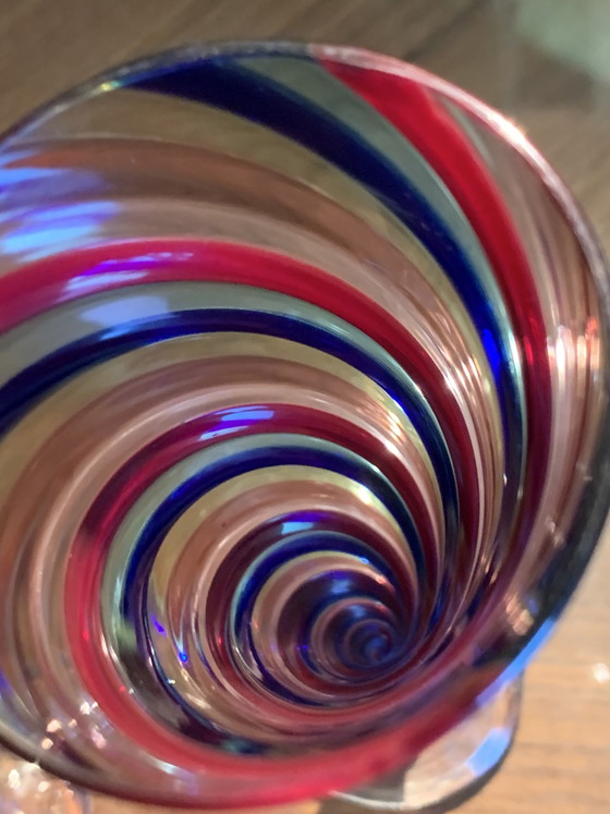 Dúo de Amantes – Par de Copas de Cristal Soplado de Murano, Atribución Nason – Vasos y jarras, Murano Glass (photo 8 of 15)