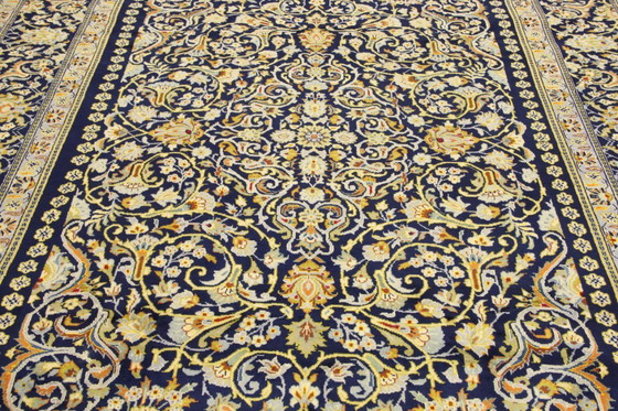 Image 1 of Original Perserteppich Keschan,Kashan Blau 330 x 234 cm Top Zustand Klassik Alt