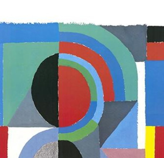 Image 1 of Sonia Delaunay – Viertel (1968) | Abstrakter geometrischer Kunstdruck