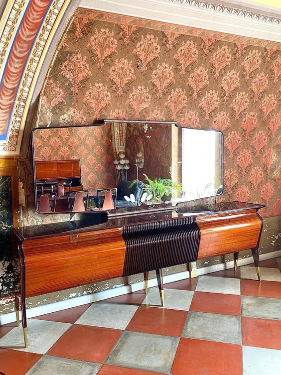 Image 1 of 1x Art Deco Style Vintage Sideboard by Osvaldo Borsani, 1950s