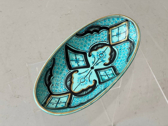 Image 1 of Hand-painted ceramic bowl by Azouz Kharraz, 1980s