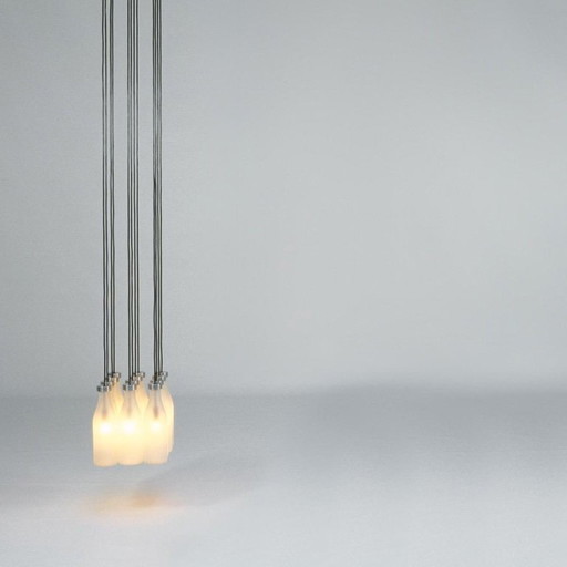 Lampe à bouteille de lait par Tejo Remy