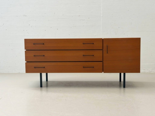 Scandinavian mid-century teak lowboard with drawers