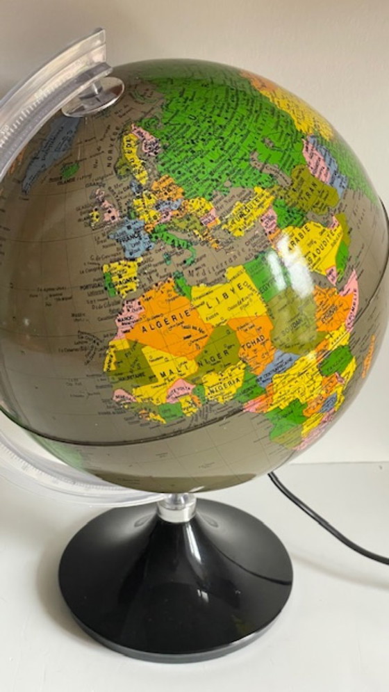 Image 1 of Illuminated Earth Globe Made in Italy