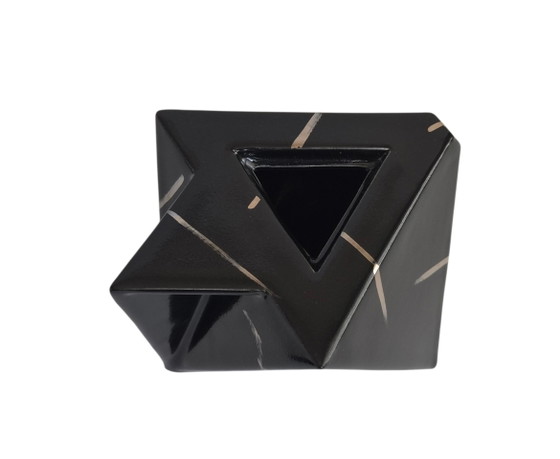 Teiera in ceramica cubica anni '80 – Accessori da tavola (photo 3 of 9)