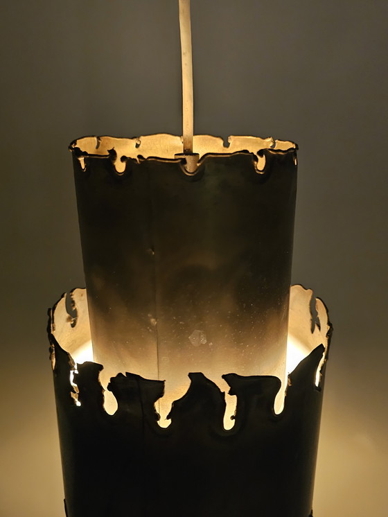 Image 1 of Hanging lamp copper brutalist Svend Aage Holm Sorensen 