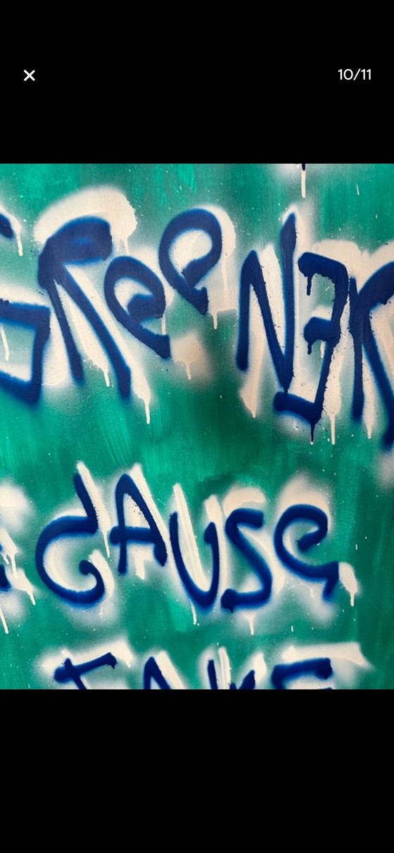 Image 1 of Timo Wedell – Fake Grass – XXL – Original Work (94 x 165 cm) (Including certificate of authenticity)