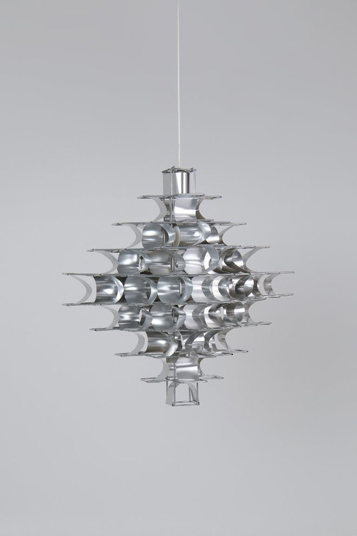 Lampada a sospensione Casiopée a 9 livelli - Max Sauze – hanglampen, Metal (photo 2 of 14)