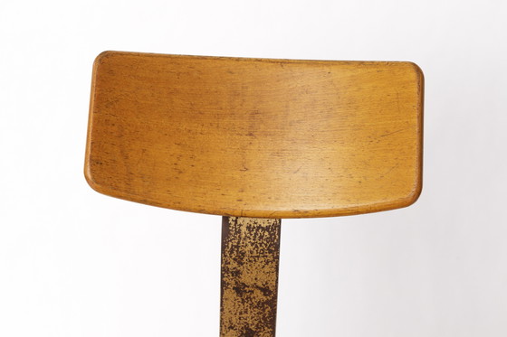 Image 1 of Industrial Swivel Chair by Ama Elastik – 1950s Vintage Bauhaus Design, Wood & Metal