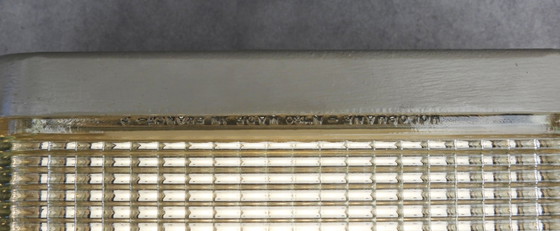 Vintage Industrial Holophane Wall Light, c.1950s France - 3 available, Glass, Metal, Taupe (photo 9 of 13)