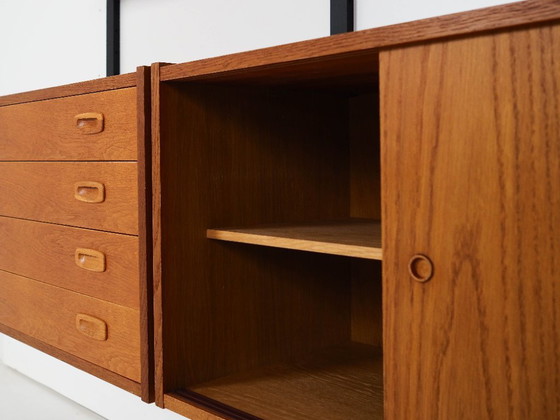 Image 1 of Systeemboekenkast in eikenhout, PS Systeem, Deens ontwerp, jaren 60, productie: Randers Møbelfabrik