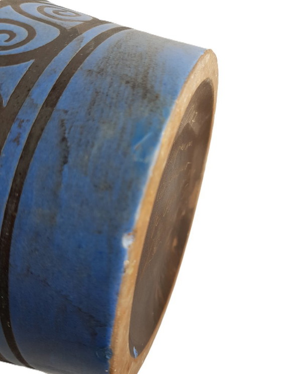 Image 1 of XL Vintage CERAMANO Keramische Handvat Vaas "Pergamon" Decor - Hanns Welling Ontwerp, West-Duits Aardewerk 1960