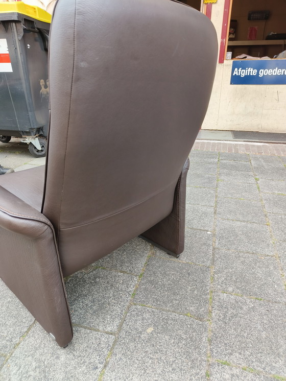 Image 1 of 2 Vintage desede De Sede Svizzera collo pelle ds50 DS 50 poltrone e hocker marrone scuro