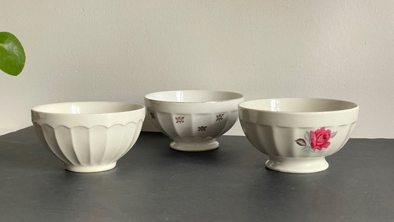 Image 1 of Vintage Pink and Gold Ceramic Bowls