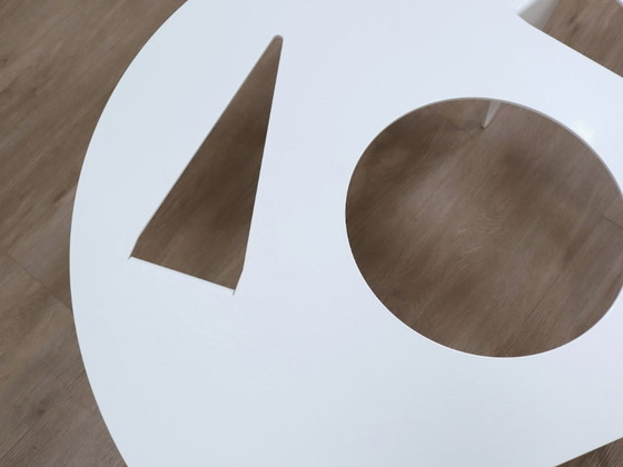 Image 1 of Ulyssimo minimal round coffee table by U. Müller Reisser 1990s