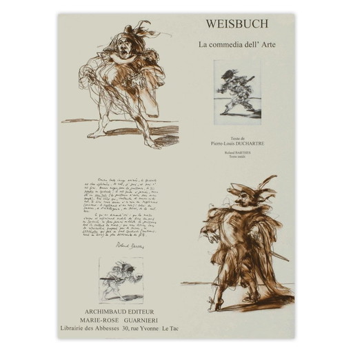 Claude WEISBUCH Expo 2007 - La Comedia dell' Arte affiche originale 2007
