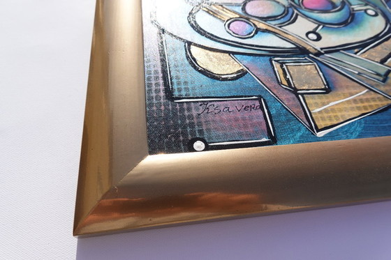 Image 1 of Cubism A1439 - abstract paintings in frame