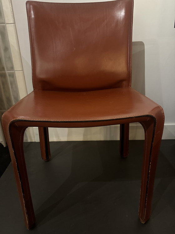 Image 1 of 6x Cassina Chairs Cab 412 By Mario Bellini