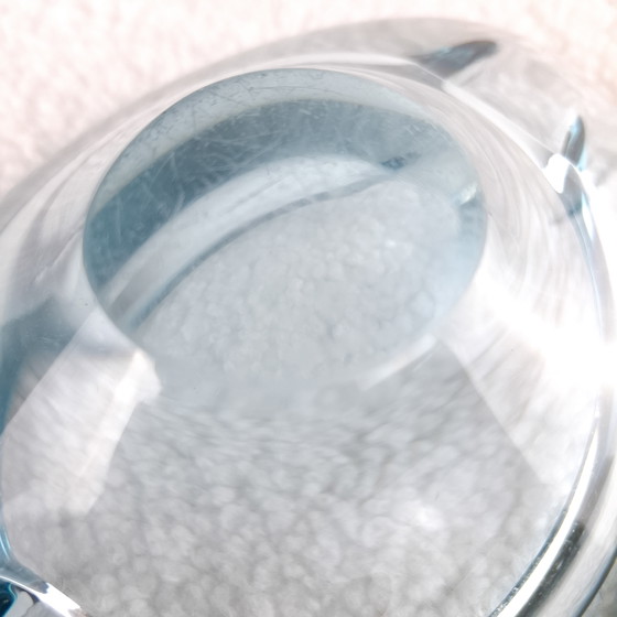 Image 1 of Vintage Holmegaard small bowl Per Lutken light blue glass