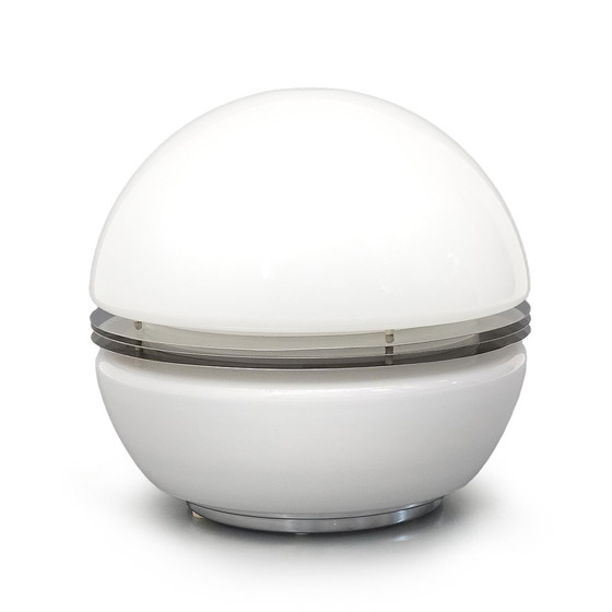 Image 1 of White glass table lamp by Enrico Tronconi for Tronconi, 1970s