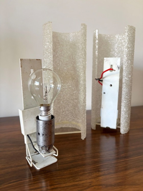 Beautiful vintage retro wall lights from the 1960s, Plexiglass, Transparent (photo 11 of 11)