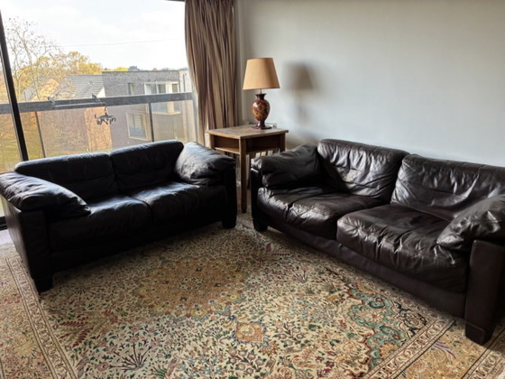 Image 1 of De Sede DS17 set van 2-zit en 3-zit 