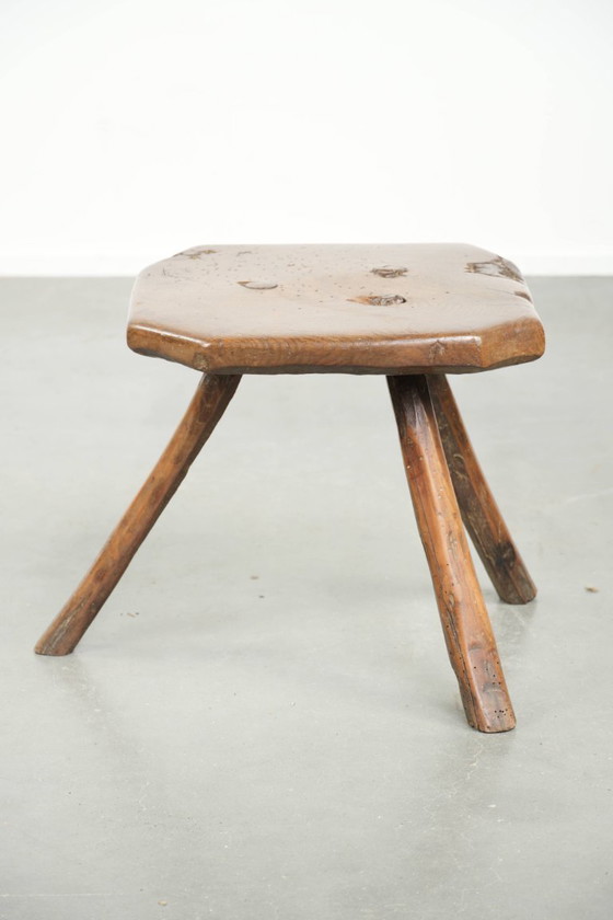 Image 1 of Unique and original antique English farmhouse stool/side/coffee table from the 17th century