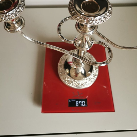 Image 1 of CHANDELIERS ANGLAIS ARGENTÉS