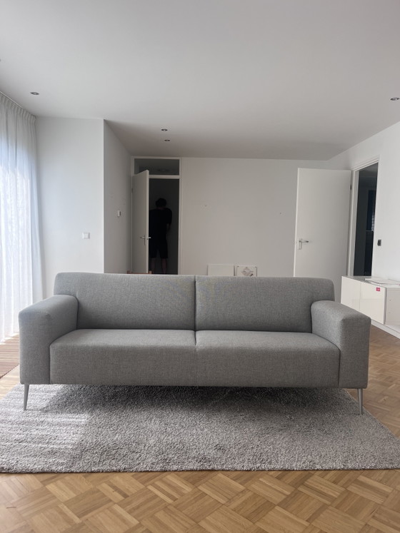 Image 1 of Canapé 3 places moderne Enzo Luca - tissu gris-beige chaud