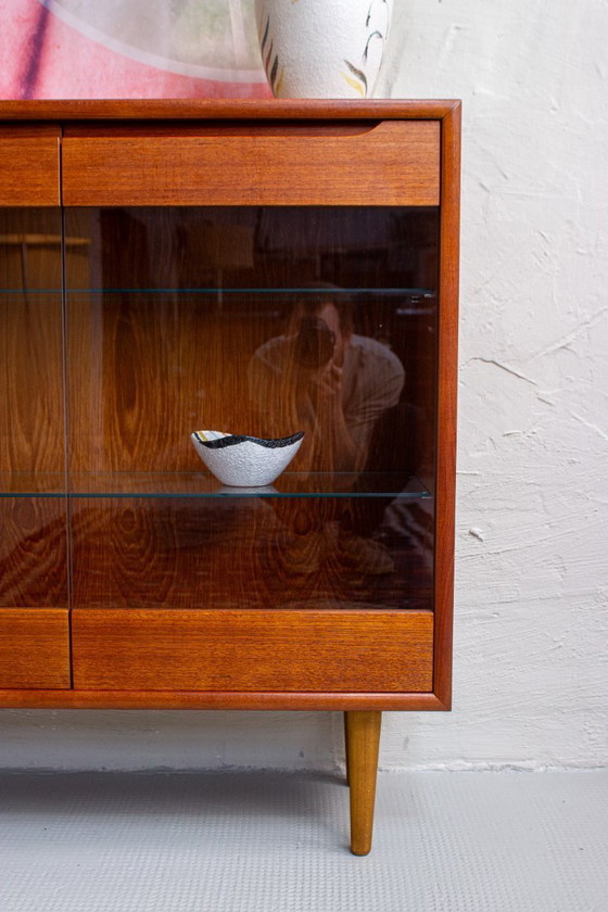 Image 1 of Vintage teak display cabinet, chest of drawers, sideboard, mid-century 1960s