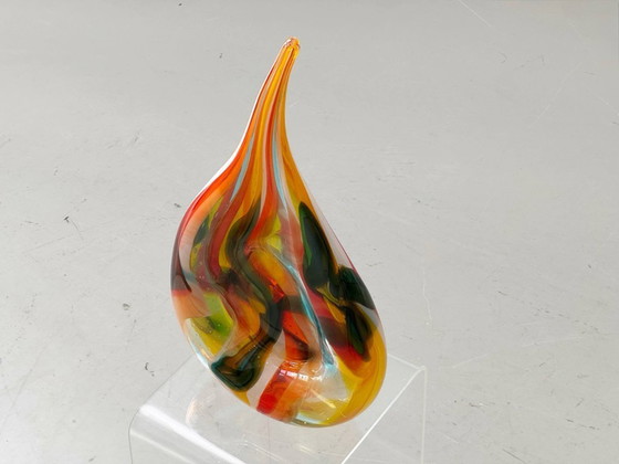 Image 1 of Mdina Glass Sculptural Studio Glass Vase / Bowl, Malta 1970s