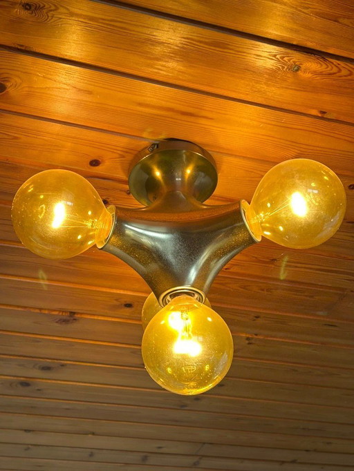 Famous Gemini ceiling lamp - Space Age - 4 lamps - Cosack Leuchte - 1970s