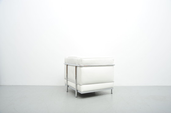 Image 1 of Poltrona Cassina Le Corbusier LC2 in pelle bianca